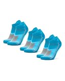 DANISH ENDURANCE Kurze Laufsocken, Atmungsaktive Sommer Sportsocken, Unisex, für Damen und Herren, 3 Paar, Karibik-Blau, 43-47