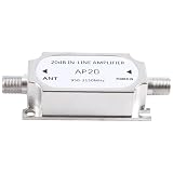 Asyduey AP20 Satelliten-20dB-In-Line-Verstärker 950-2150MHZ In-Line-Verstärker Verstärker für die Antennenkabelstrecke Kanalstärk