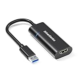 DriverGenius USB 3.0 auf HDMI Adapter, Externe Grafikkarte mit USB-Stromversorgung, Video-/Audio-Konverter 1080p für Büroanwendungen und Datenanalyse, Kompatibel mit Windows 11 & macOS 15