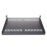 ZEPFJHE Belüftete Rackhalterung für 48,3 cm (19 Zoll) Netzwerk-Geräteständer und -schränke, robuster Stahl für Gewicht 22 kg
