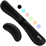KLIM Wrist Rest - Handballenauflage Set für Tastatur und Maus - Gel Memory Foam - Ergonomische Handauflage für Tastatur und Mauspad - für Gaming und Büro - Schmerzfreie Handgelenke - Schw