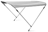 wellenshop Bimini Top Sonnenverdeck Boot Poseidon inkl. Schutzhülle u. Befestigungsmaterial 180x150x110cm + 2X Teleskop-Persenningstü