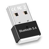 Confitik Bluetooth Adapter PC - USB Bluetooth 5.4 Dongle - Bluetooth Stick, Low Latency, Plug & Play, Kompatibel mit Windows 11/10/8.1/7 für Desktop, Laptop, Headset, Tastatur, M