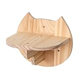 Eckmontierte vertikale Regale, verstärkte Holzplatten mit Filzgleitern für sicheren Kletterraum, mehrstufige Wandsitzstangen aus Holz, an der Wand montierte Sitzstang