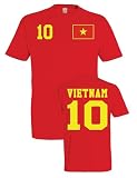 Herren T-Shirt Vietnam Trikot WM 2026 mit eigenem Namen + Nummer - Rot S