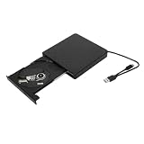 ciciglow Externes DVD-Laufwerk, USB 3.0 Typ C Optisches Laufwerk Tragbarer CD-Player DVD-Brenner für Laptop-Desktop-PC Netbook für für OS X für Linux
