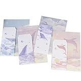 HOMOBABE B5 Briefpapier Satz Chinesischer Antik Stil 36 Blatt Retro Schreibpapier mit Cartoon Motiven 4 Satz mit Briefumschlägen Notizpapier für Büro und Geschenk