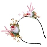 NOLITOY Haarreifen Mit Rentiergeweih Haarband Aus Hirschgeweih Weihnachtskopf-bopper Weihnachtshaarband Weihnachtskopfbedeckung Kopfschmuck Aus Rentiergeweih Polyester Stirnband Cosplay