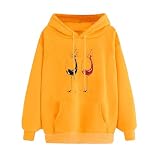 Weihnachtspullover für Damen, Übergröße, Sweatshirts, lustige Grafik, Kapuzenpullover, Tops, Bluse mit Tasche, Hoody, T-Shirts, Hemden, übergroß, Herbst, langärmelig, Hoodies, Freizeithemden, 01 gelb,