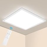 Epicflare Led Deckenleuchte 42x42cm Deckenlampe Rechteckig mit Fernbedienung 22W Küchenlampe 2700K-6500K Badlampe Decke Led Deckenleuchte Flach für Badezimmer Wohnzimmer Küche Büro S