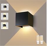 Lureshine Wandlampe mit Austauschbarer G9 LED lampe Einstellbar Abstrahlwinkel Aussenbeleuchtung Warmweiß 3000K Wandleuchte Aluminium Wandleuchte Innen/Aussen (Schwarz 1 Stück)