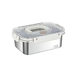 TINDIN Brotdose Edelstahl 1700 ML Bento Box Meal Prep Boxen Brotdosen Brotzeitbox Lunchbox Edelstahl Brotbox Thermoschüssel Mit Deckel Lunch Box Frühstücksbox Essensbox Bentobox Brotbü