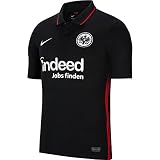 Nike Unisex Eintracht Frankfurt, sæson 2021/22, Spiludstyr, trøje hjem Trikot, Black/Black/White, L EU