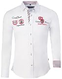 Carisma Herren Hemd Langarm aus 97% Baumwolle• Langarm-Hemd mit Stickerei für Männer • Freizeithemd Business-Hemd für Hochzeit und Beruf • Herren Shirts Regular Fit 8004 White S