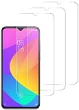QUITECO Panzer Schutz Glas für Xiaomi Mi 9 Lite [3 Stück] Schutzfolie Glas Display Panzerfolie Schutzg