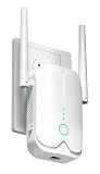 WiFi Extender Booster, WiFi Repeater WLAN Verstärker WiFi Extender bis zu 5000sq.ft Mit Repeater/AP Modus, Long Range Amplifier mit Ethernet Port zu Allen WLAN Geräten, 1-Key Setup,
