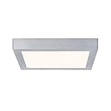 Paulmann 70650 LED Panel Lunar eckig - Alu Deckenaufbauleuchte Deckenleuchte Deckenlampe, Chrom Matt, 300 x 300 mm, 18 W/230 V