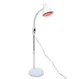 MINRS Rotlichtlampe Wärmelampe 275W Infrarotlampe Wärmelampe Infrarotlichtlampe Wärmestrahler Einstellbarer Winkel und Höhe 360° Winkel Schwanenhals Rotlichtlampe für Haut Hals H