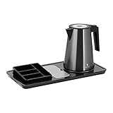 Royal Catering RC-HKS03 Wasserkocher Kaffee- und Teestation 1,2 L 1800 W Edelstahl schwarz Kaffeestation T