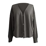 SKTIISN Strickjacke Damen festlich Strickjacke gelb Cardigan Damen Oversize Strickjacken für Damen Herbst schwarz Jeans Hosen Flauschiger Cardigan Regenjacke Damen wasserdicht Half Zip Pullover D