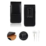 K-S-Trade Qualitativ & Innovativ Leder Gürteltasche + Kopfhörer Für Asus ROG Phone II Seitentasche Belt Pouch Holster Handyhülle Schutz Hü