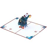 HVRFJXI Weihnachtskarte Weihnachtsbaum Mit Umschlag 3D Grußkarten Für Den Winterurlaub Weihnachtsgeschenk