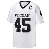 Afyby Boobie Miles Trikots #45 Perm Fußball Trikot Friday Night Lights Jersey Schwarz Weiß S-XXXL, Weiss/opulenter Garten, 3X-Groß