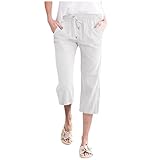 Angebote Des Tages Heute Blitzangebote Hosen Aus Baumwolle Und Leinen Harem Für Damen Sommerhosen Leicht Baumwollhose Sommer Palazzo Hose Leinenhose Lang Stylische Bequeme Damen-Hosen Kleidung Beig