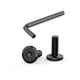 30 Stück Schrauben M5 x 12 mm, Flachkopfschrauben M5 Innensechskant Edelstahl A2 V2A Vollgewinde Schwarzes Oxid mit Innensechsk