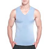 Herrenweste aus Eisseide, schmale Muskel-Passform, Singlet-Westen, Fitness, Laufen, nahtlos, Kompressions-T-Shirt, schnelltrocknend, Bodyshaper, Training, Sportbekleidung, dünnes Workout-T-S