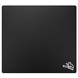 SIROOLAC Gaming-Mauspad aus Glas, 320 mm x 360 mm, FPS-Spiel, spezielles gehärtetes Glas, langlebig, 3 mm Dicke, präzise und schnell Gegner schießen (320 mm x 360 mm, Schwarz)