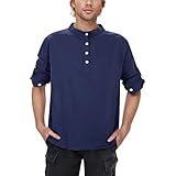 SRZYMJ Langarm Poloshirt Für Herren Baumwolle • Herren Langarmshirt Mit Stickerei • Angenehmes Regular Fit Longsleeve T-Shirt Langarm Herren Polo Shirts Männer BU2 Herren Tshirt Langarm 5XL S