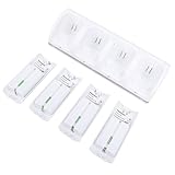 Diyeeni Fernbedienungs-Ladestation für Wii/Wii U mit 4er-Pack 2800-mAh-Akkus, Controller-Ladestation für Wii-Controller (White)