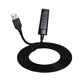 Leichte USB-Soundkarte, USB auf 3,5 mm externe Soundkarte, USB-Adapter, Konverter für Computer, E-Sportspiele, Sp