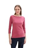 TOM TAILOR Damen Basic T-Shirt mit 3/4-Arm, 16348 - Pink Velvet, XL