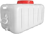 JXIPANUL Regentonnen, tragbarer Wasserspeichertank, Dicker Kunststoff-Wasserspeicherbehälter, Tank, Notfall-Wasserfass, Behälter mit Wasserhahn (Farbe: Weiß, Größe: 300 l)