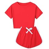 Mädchen Trainingsanzug Baby Mädchen Kleidung Outfit Eleganter Retro BäRendruck Top Rundhals+Hosen SüßEr Mädchenanzug Mit Schleife T-Shirts Mit Hosen Sets Geburtstage Geschenk