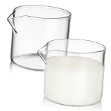 OKUMEYR 2st Kleines Milchkännchen Aufschäumer Tassen Espresso-schaumkanne Mini-milchkännchen -messbecher Klare Kaffeetassen Mit Deckel Milchdampfer Krug Sirup Krüge Transparent G