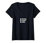 Damen Mein Studio Meine Regeln Mein Chaos Lustige Kunstzitate T-Shirt mit V