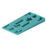 wolfcraft Abstandkeile aus Kunststoff I 6930000 I 40 Kunststoffkeile – ideal zum Einrichten von Dehnungsfugen - Einsatz als Ab
