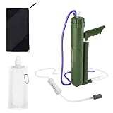 Camping mit Wasserfilter, Überleben des Wasserreinigers, 0,0001 Mikron Trinkwasserreinigung, Handpumpe, Wasserpumpe für Camping, hohe Präzision, Überlebensausrüstung,