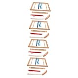 STOBOK 4 Stück Holzwebstuhl Kinderspielzeug Kinderspielzeug Mädchenspielzeug Webstuhl Webspielzeug Für DIY Kognitive Webmaschine DIY Webmaschine Kognitiver Strick