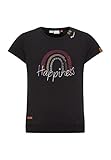 Ragwear Mädchen T-Shirt Rainba Rainbow Kurzarm Shirt mit Print Top Rundhals (DE/NL/SE/PL, Numerisch, 128, Regular, Black)