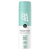 8X4 Fresh Lime Deospray, Deodorant mit frisch-fruchtigen Zitrusnoten, erfrischendes Deo ohne Aluminium (ACH) mit 48h zuverlässigem Schutz (150 ml)