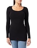 VERO MODA Damen Vmmaxi My Soft Long U-neck Noos' Langarmshirt, Schwarz (Black), XL EU