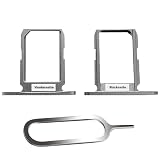 IS-TECK SIM-Kartenhalter Ersatz SIM-Tray Kompatibel mit Samsung Galaxy S6 G920F inklusive SIM-Nadel SIM-Kartensteckplatz (Black Sapphire (Schwarz))