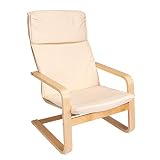 Ikea, Pello Schwingstuhl Chaise Longue, Polsterung ,Birke und Stahl, Sk