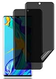 Sichtschutz Schutzfolie für Huawei P30 Pro [2 Stück], Privacy Schutzfolie, Sichtschutzfolie, Kratzfest, Anti-Fingerprint, Blasenfrei, Anti-Spy Flexibler TPU Displayschutzfoli für Huawei P30