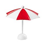 Hobbyfun Sonnenschirm ca. 10 x 10 cm Rot-Weiß