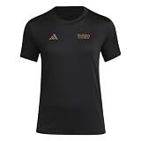 adidas Los Angeles FC Local Warp Pre-Game T-Shirt für Damen, kurzärmelig, Schwarz/Los Angeles Football Club, L
